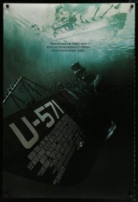 6k788 U-571 DS 1sh '00 Matthew McConaughey, Bill Paxton, Harvey Keitel, cool submarine!