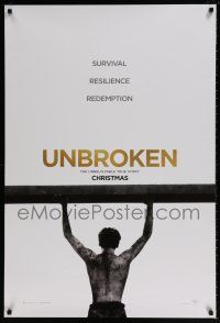 6k790 UNBROKEN man style teaser DS 1sh '14 Jack O'Connell, Survival. Resilience. Redemption!