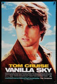6k803 VANILLA SKY advance DS 1sh '01 Tom Cruise loves sexy Penelope Cruz AND Cameron Diaz!