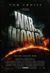 6k815 WAR OF THE WORLDS big title style advance DS 1sh '05 Tom Cruise, Steven Spielberg!