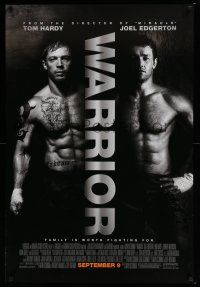 6k817 WARRIOR advance DS 1sh '11 Joel Edgerton, Tom Hardy, mixed martial arts action!