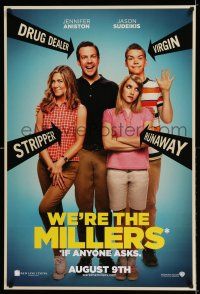 6k825 WE'RE THE MILLERS teaser DS 1sh '13 Jennifer Aniston, Jason Sudeikis, Emma Roberts & Poulter!