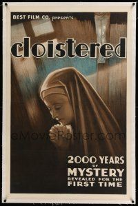 6m022 CLOISTERED linen 1sh '36 art of young French novitiate nun at the start of 5 years training!