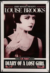 6m031 DIARY OF A LOST GIRL linen 1sh R82 best c/u of bad girl Louise Brooks, G.W. Pabst classic!