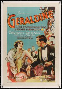 6m048 GERALDINE linen 1sh '29 Marian Nixon & Eddie Quillan in a story of glorious buoyant youth!