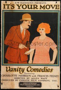 6m071 IT'S YOUR MOVE linen 1sh '21 art of Charlotte Merriam & Francis Feeney, Vanity Comedy!