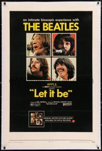 6m077 LET IT BE linen 1sh '70 Beatles, John Lennon, Paul McCartney, Ringo Starr, George Harrison!