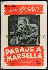 6p184 PASSAGE TO MARSEILLE linen Argentinean '44 Bogart escapes Devil's Island to fight Nazis!