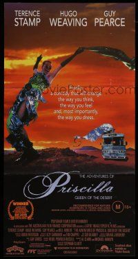 6s763 ADVENTURES OF PRISCILLA QUEEN OF THE DESERT Aust daybill '94 Terence Stamp, Hugo Weaving