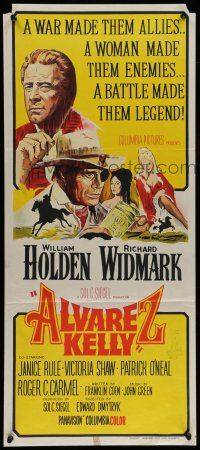 6s764 ALVAREZ KELLY Aust daybill '66 adventurer William Holden & reckless Colonel Richard Widmark!