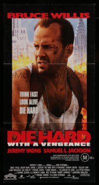 6s817 DIE HARD WITH A VENGEANCE Aust daybill '95 Bruce Willis, Jeremy Irons, Samuel L. Jackson
