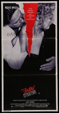 6s832 FATAL ATTRACTION Aust daybill '87 Michael Douglas, Glenn Close, a terrifying love story!