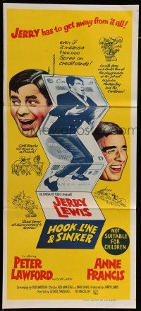 6s851 HOOK, LINE & SINKER Aust daybill '69 Peter Lawford, Jerry Lewis has to get away from it all