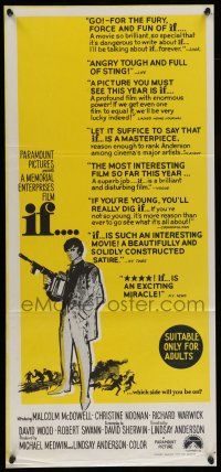 6s855 IF Aust daybill '69 introducing Malcolm McDowell, directed by Lindsay Anderson!