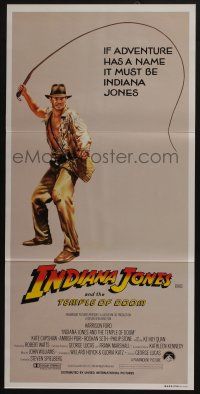 6s856 INDIANA JONES & THE TEMPLE OF DOOM Aust daybill '84 adventure is Harrison Ford's name!
