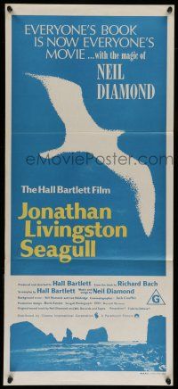 6s866 JONATHAN LIVINGSTON SEAGULL Aust daybill '73 great bird image, from Richard Bach's book!