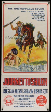 6s867 JOURNEY TO SHILOH Aust daybill '68 James Caan, Michael Sarrazin, cool western artwork!