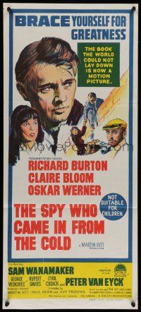6s954 SPY WHO CAME IN FROM THE COLD Aust daybill '65 Richard Burton, Claire Bloom, John Le Carre!