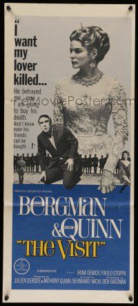6s984 VISIT Aust daybill '64 different images of Ingrid Bergman & Anthony Quinn!