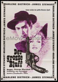 6s536 DESTRY RIDES AGAIN German R64 different art of James Stewart & Marlene Dietrich with gun!