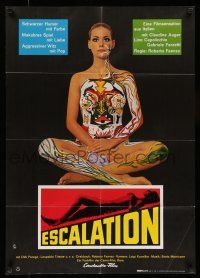 6s547 ESCALATION German '68 wild different image of completely nude girl with body art!