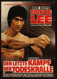 6s561 GAME OF DEATH II German '81 Si wang ta, great action image of Bruce Lee!