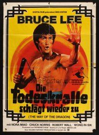 6s644 RETURN OF THE DRAGON German R79 Bruce Lee classic, great artwork of Lee!