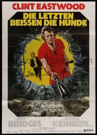6s677 THUNDERBOLT & LIGHTFOOT German '74 artwork of Clint Eastwood with silenced gun and cash!