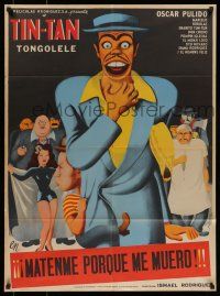 6s144 MATENME PORQUE ME MUERO Mexican poster '51 great art of Tin-Tan by Francisco Rivero Gil!