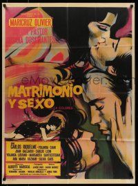 6s146 MATRIMONIO Y SEXO Mexican poster '70 Maricruz Olivier, Julian Pastor, marriage & sex!