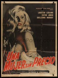 6s170 UNA MUJER SIN PRECIO Mexican poster '66 Alfredo B. Crevenna, art of sexiest Libertad Leblanc