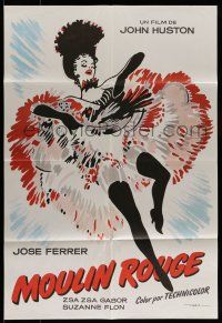 6s050 MOULIN ROUGE Spanish R70s Jose Ferrer as Toulouse-Lautrec, art of sexy French dancer!
