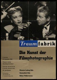 6s682 TRAUMFABRIK 23x33 German art exhibition '90 wonderful image of smoking Marlene Dietrich!