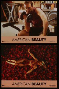 6s321 AMERICAN BEAUTY 12 French LCs '99 Sam Mendes Academy Award winner,  Kevin Spacey, Mena Suvari!