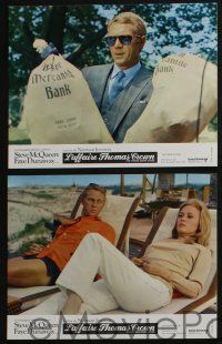 6s363 THOMAS CROWN AFFAIR 9 set B French LCs '68 cool images of Steve McQueen, Faye Dunaway!
