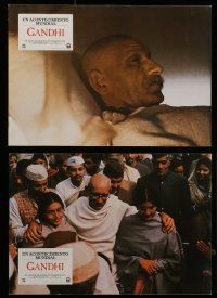 6s052 GANDHI 12 Spanish LCs '83 Ben Kingsley as The Mahatma, directed by Richard Attenborough!