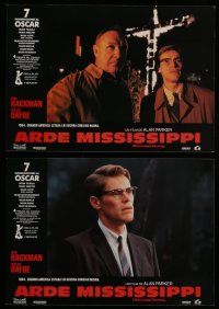6s066 MISSISSIPPI BURNING 12 Spanish LCs '88 different images of Gene Hackman & Willem Dafoe!