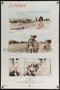 6t004 3 WOMEN 1sh '77 directed by Robert Altman, Shelley Duvall, Sissy Spacek, Janice Rule
