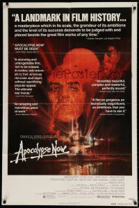 6t021 APOCALYPSE NOW reviews 1sh '79 Francis Ford Coppola, image of choppers over jungle!