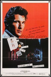 6t057 BREATHLESS 1sh '83 Richard Gere, sexy Valerie Kaprisky, Art Metrano!