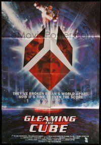 6t287 GLEAMING THE CUBE English 1sh '89 Christian Slater, Tony Hawk, wild different design!