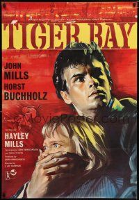 6t822 TIGER BAY English 1sh '59 Horst Buchholz, John Mills & scared young Hayley Mills