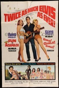 6t245 FUN IN ACAPULCO/GIRLS GIRLS GIRLS 1sh '67 Elvis Presley with his guitar & sexy babes!