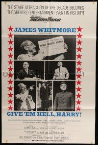 6t284 GIVE 'EM HELL HARRY 1sh '75 James Whitmore's 1-man show as President Truman!