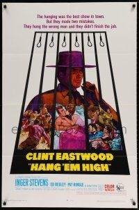 6t318 HANG 'EM HIGH 1sh '68 Clint Eastwood, they hung the wrong man & didn't finish the job!