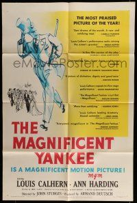 6t485 MAGNIFICENT YANKEE 1sh '51 Louis Calhern as Oliver Wendell Holmes, directed by John Sturges!