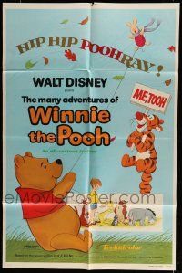 6t496 MANY ADVENTURES OF WINNIE THE POOH 1sh '77 and Tigger too, cute images!