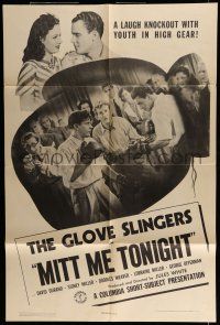 6t524 MITT ME TONIGHT 1sh '41 The Glove Slingers, cool boxing glove art and images!