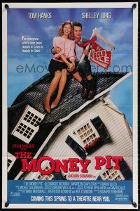 6t527 MONEY PIT advance 1sh '86 Tom Hanks & Shelley Long are deeply in love & debt!