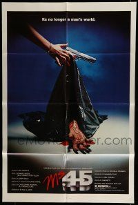 6t546 MS. .45 1sh '82 Abel Ferrara cult classic, cool different body bag image and bloody hand!